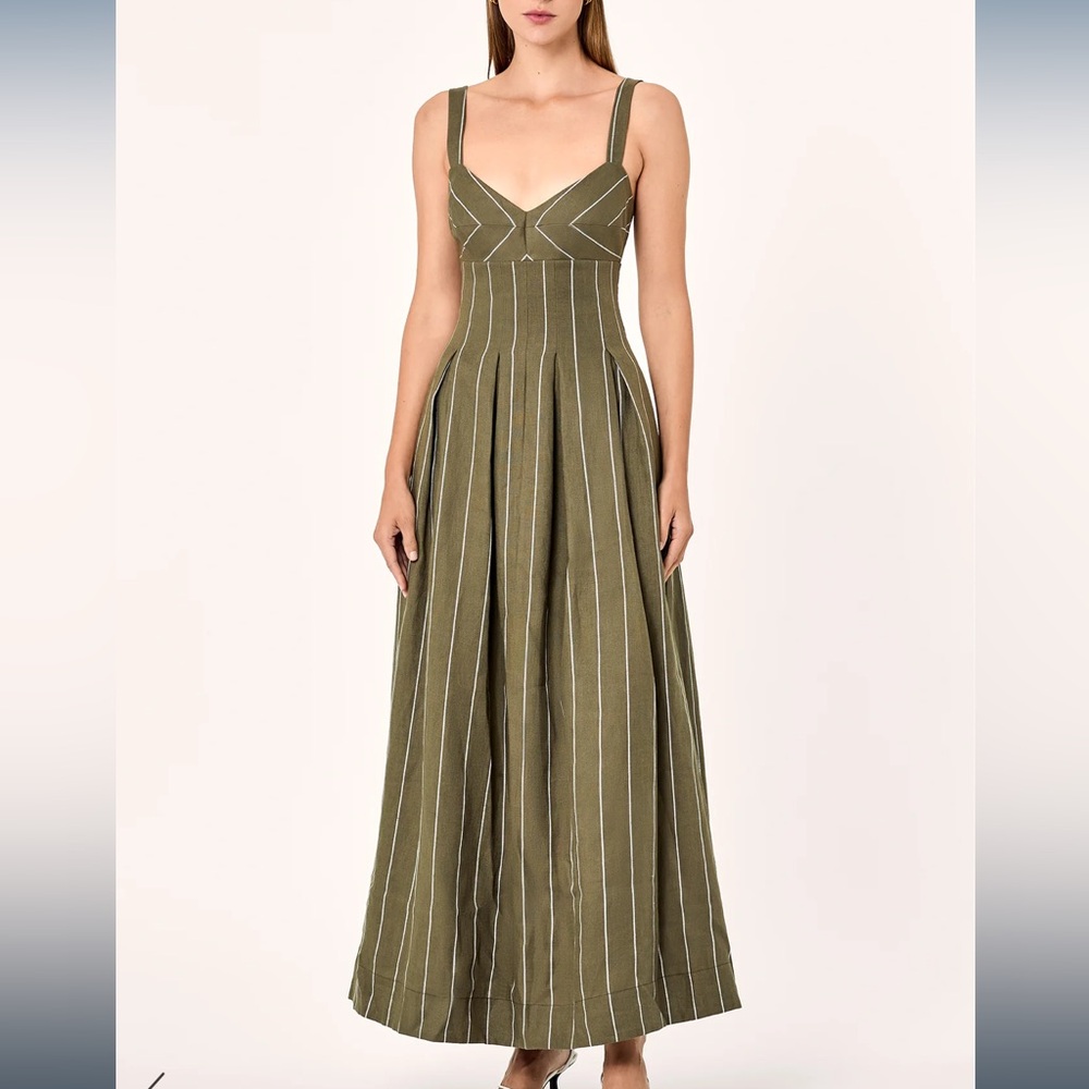 Nicholas Selene Dress - olive/milk NWT